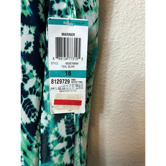 INC International Concepts Green Tie Dye Sleeveless Asymmetrical Flyaway Dress - Picture 5 of 5